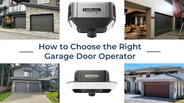 Choosing the Right Garage Door Operator