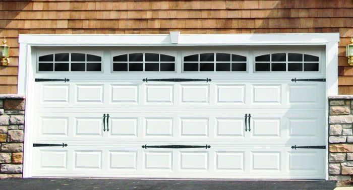 Faux Hardware Garage Door